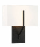 Carlyn 10'' Sconce in Black - Front View (CAR-9202-BK)