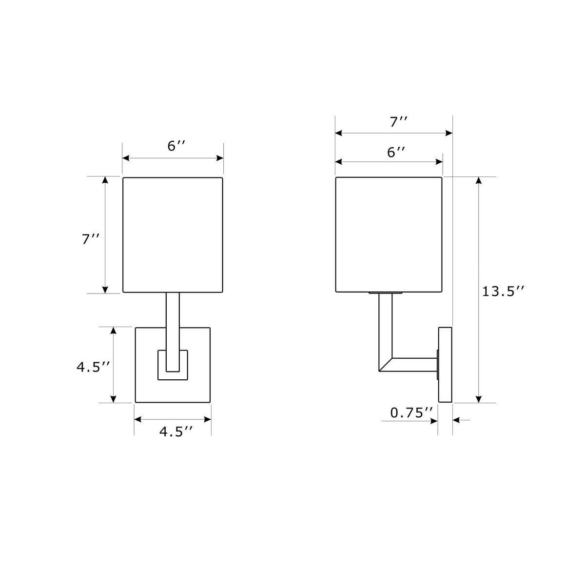 Chatham 6'' Sconce dimensions