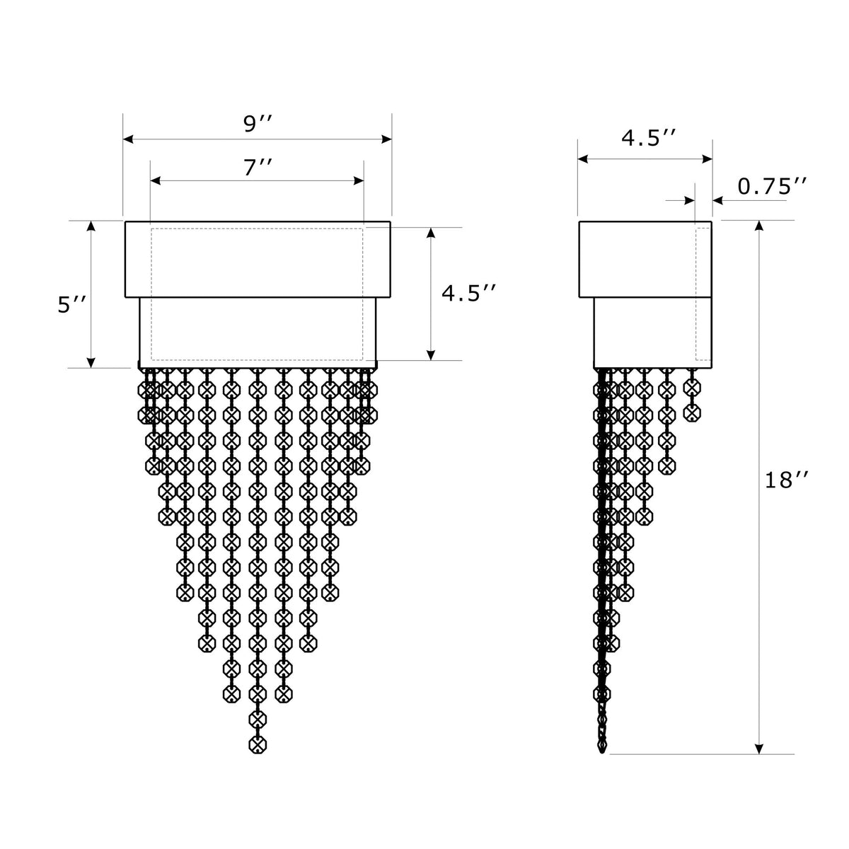 Clarksen 9'' Sconce dimensions