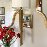 Clifton 8'' Sconce in Aged Brass - Lifestyle View (CLI-231-AG)