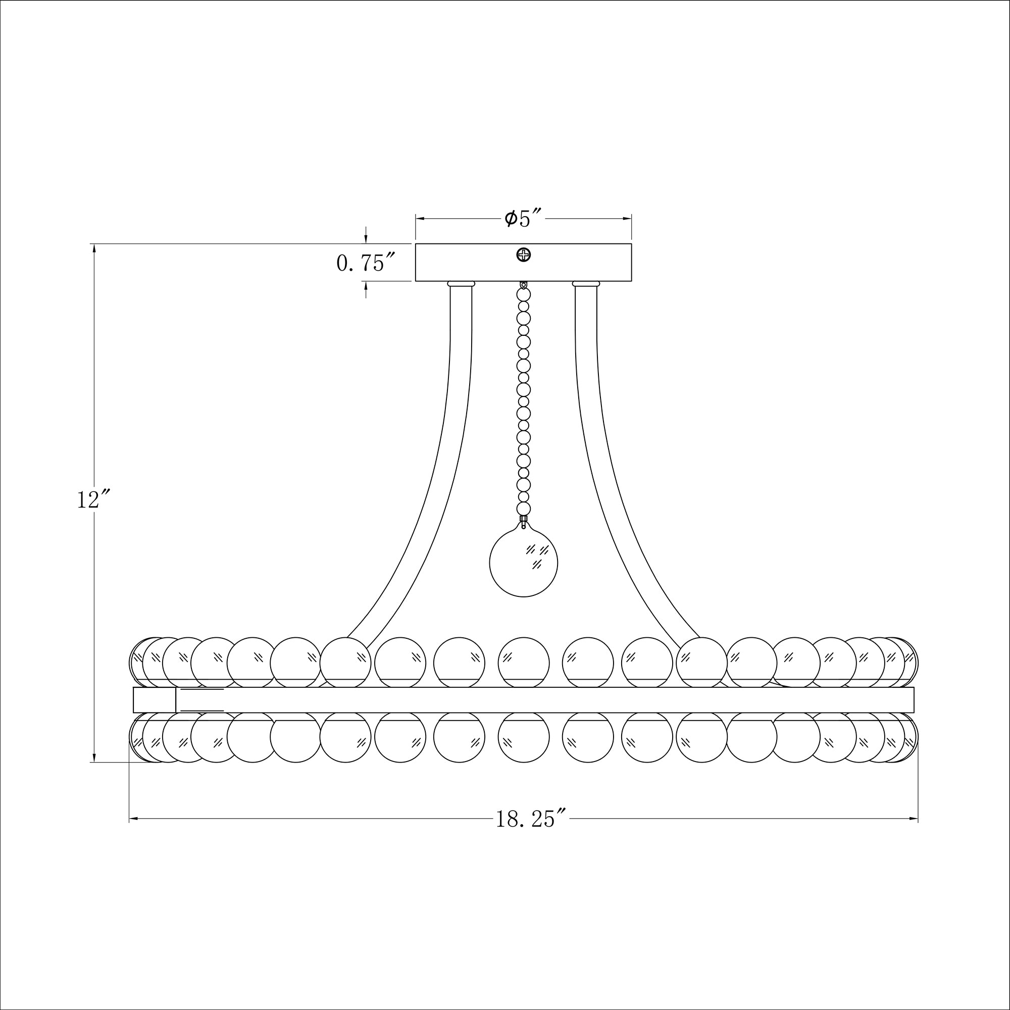 Clover 18.25'' Semi Flush Mount | Crystorama Lighting