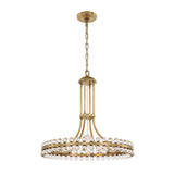Clover 22.5'' Chandelier in Aged Brass - Front View (CLO-8898-AG)