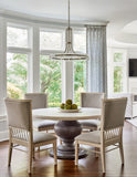 Clover 28.75'' Chandelier in Aged Brass - Lifestyle View (CLO-8899-AG)