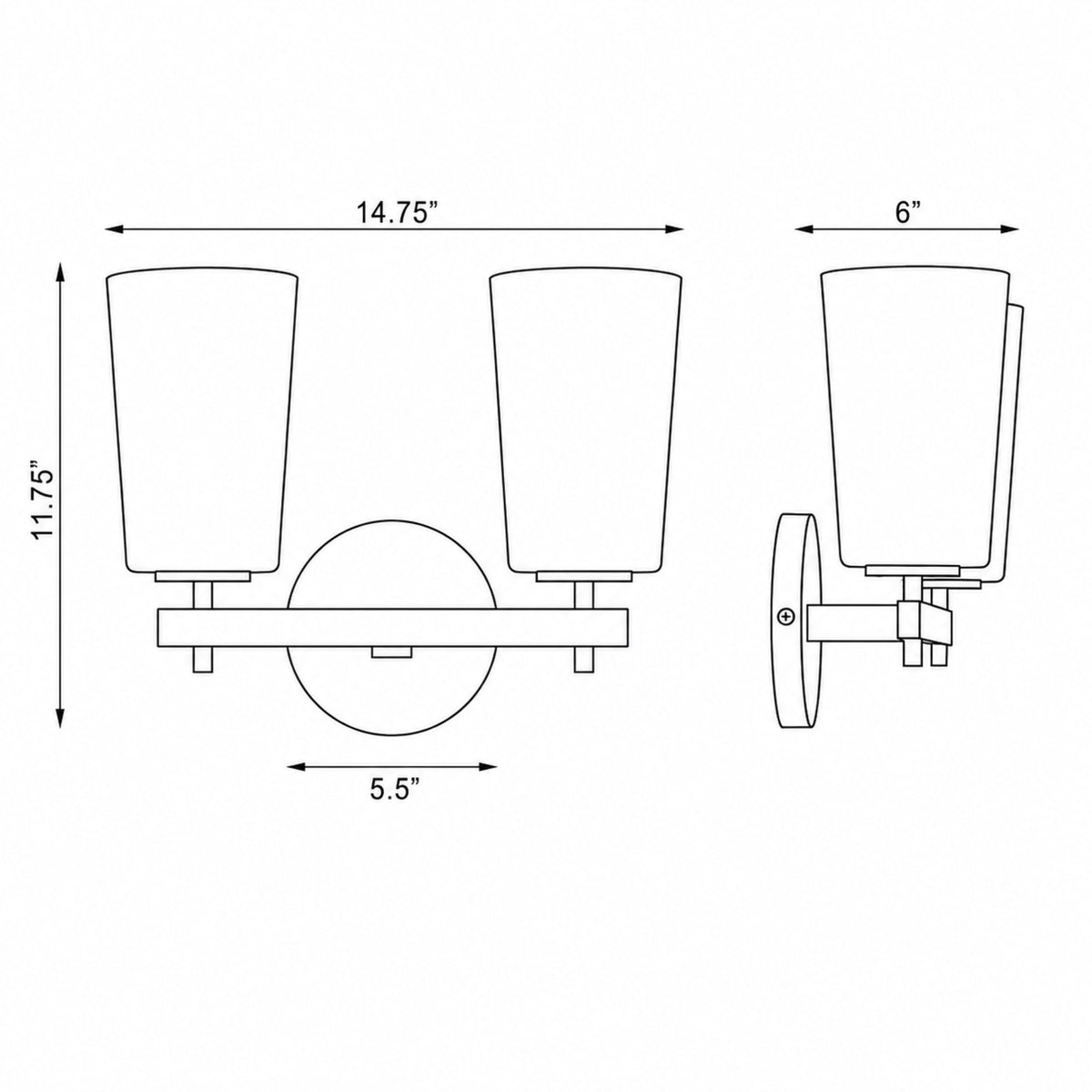 Colton 14.75'' Sconce dimensions