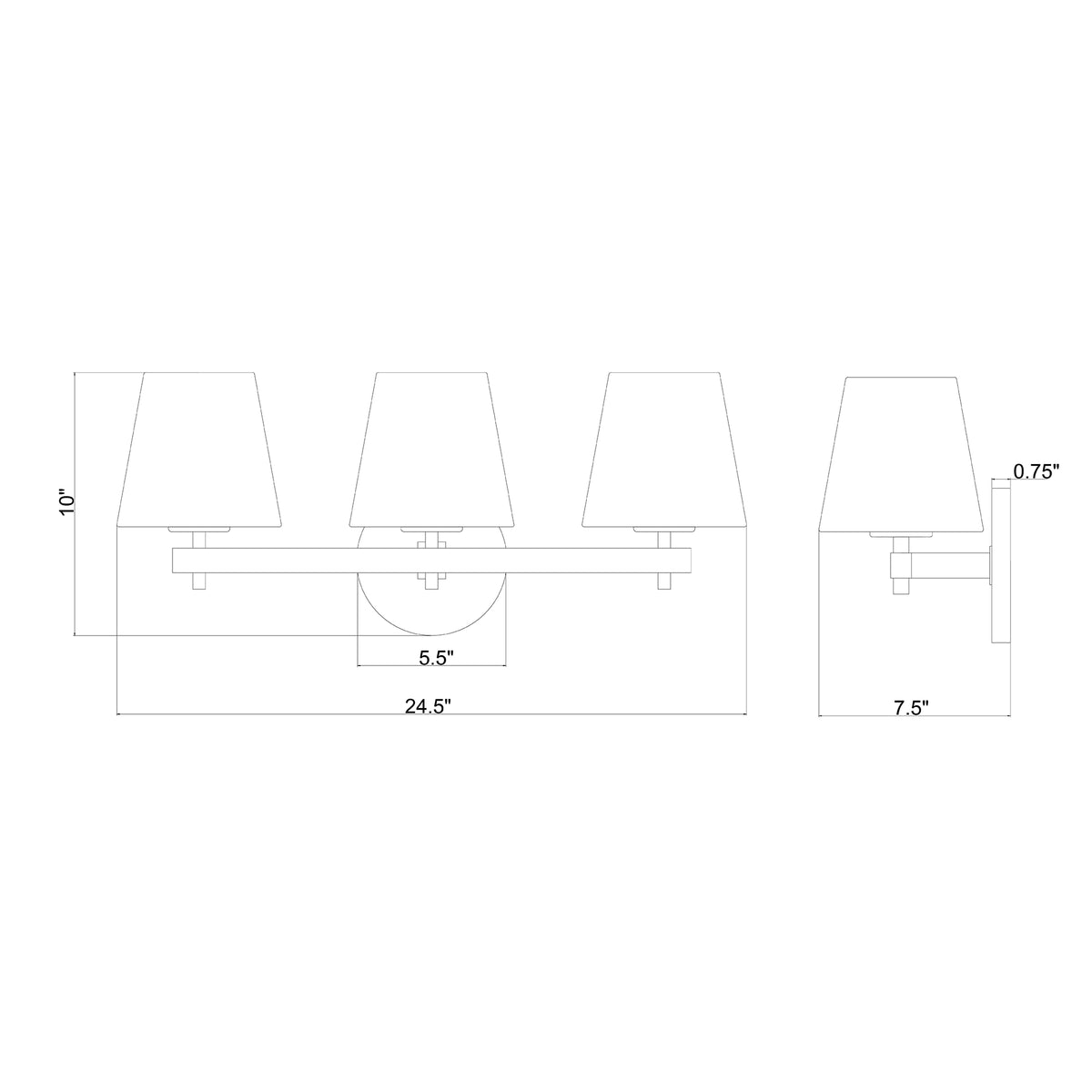 Colton 24.5'' Bathroom Vanity dimensions