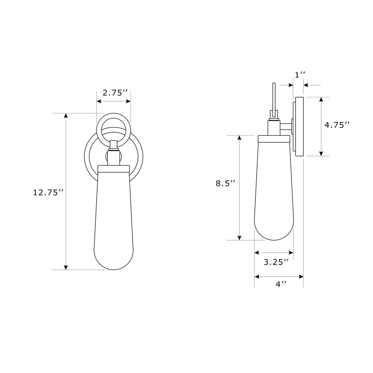Calvin 4.75'' Integrated LED Sconce dimensions