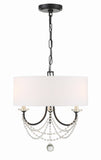 Delilah 15.75'' Chandelier in Matte Black - Front View (DEL-90803-MK)