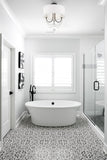 Delilah 15.75'' Chandelier in Matte Black - Lifestyle View (DEL-90803-MK)