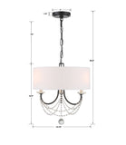 Delilah 15.75'' Chandelier - Dimensions Diagram (DEL-90803-MK)