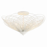 Doral 19'' Semi Flush Mount in Matte White - Front View (DOR-B7703-MT)