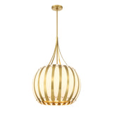 Daria 20.5'' Chandelier in Luxe Gold - Front View (DRA-8003-LG)