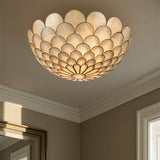 Darby 16'' LED Semi Flush Mount in Soft Gold - Lifestyle View (DRB-7000-SG)
