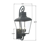 Dumont 14.5'' Outdoor Sconce - Dimensions Diagram (DUM-9804-GE)