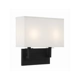 Durham 12.75'' Sconce in Black Forged - Front View (DUR-A3542-BF)