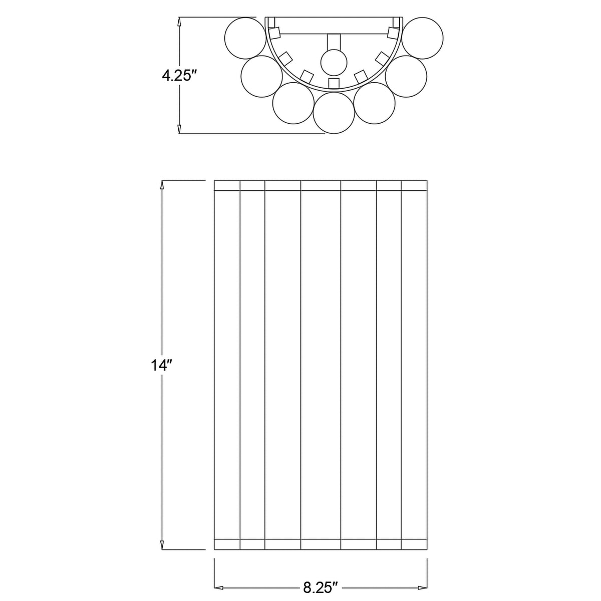 Elliot 8.25'' Sconce dimensions