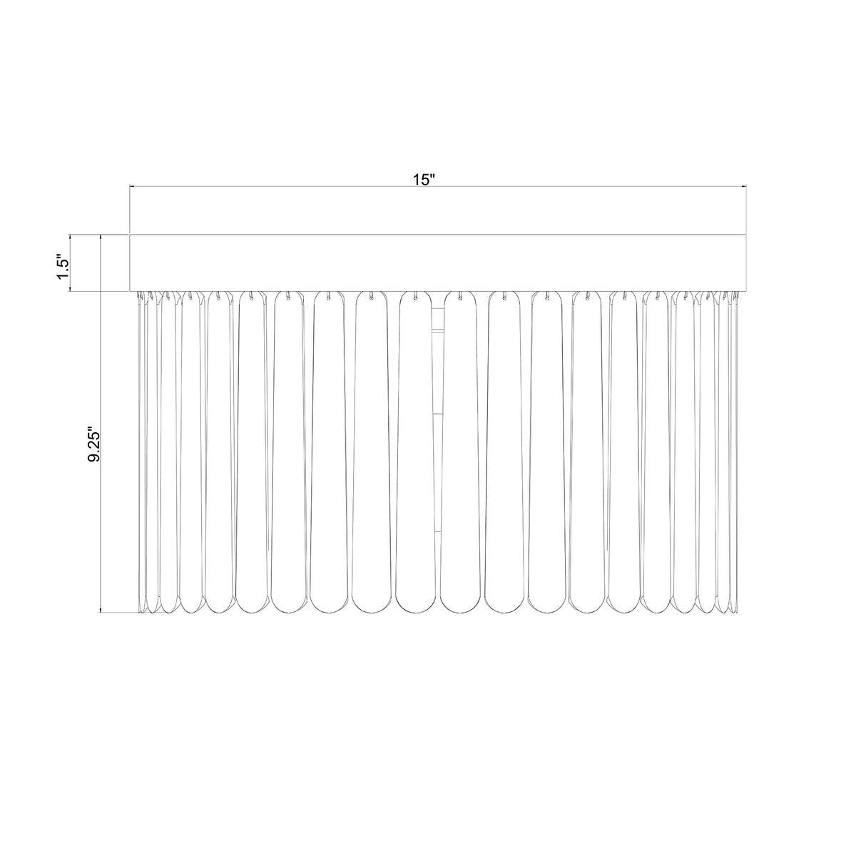 Emory 15'' Flush Mount dimensions