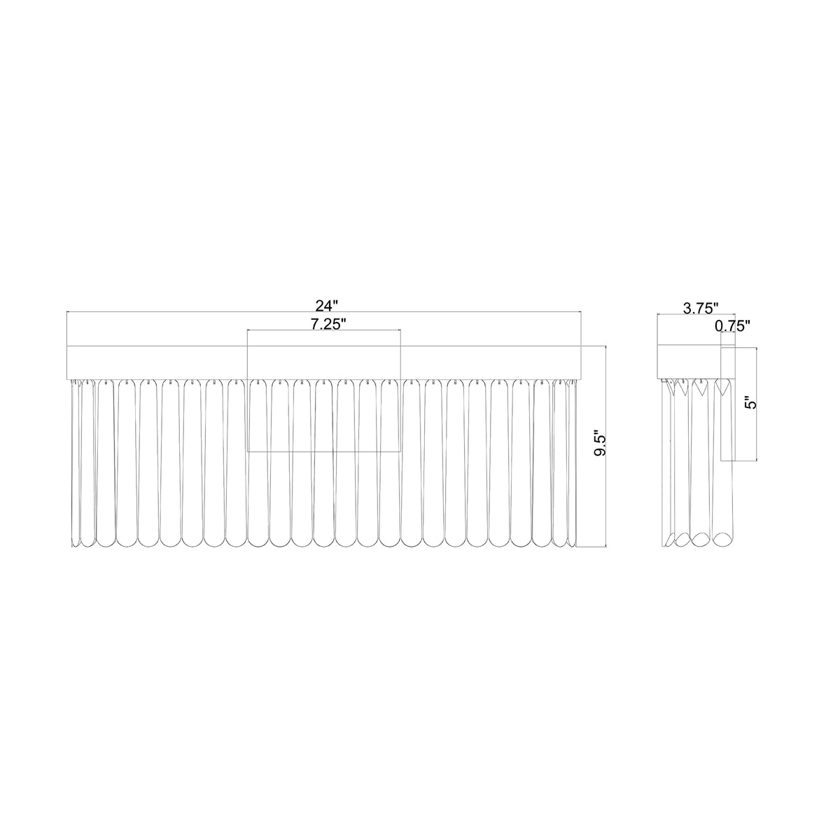 Emory 24'' Bathroom Vanity dimensions