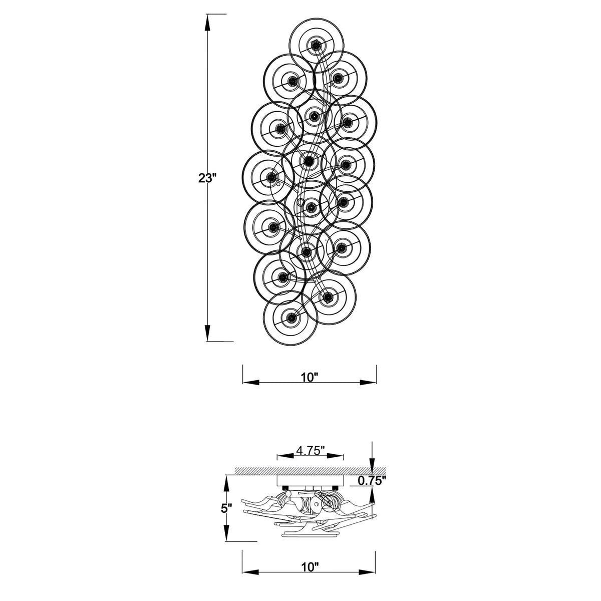 Esme 23'' Sconce dimensions