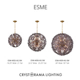 Esme 18.25'' Chandelier in Aged Brass - Collection View (ESM-4005-AG-SM)