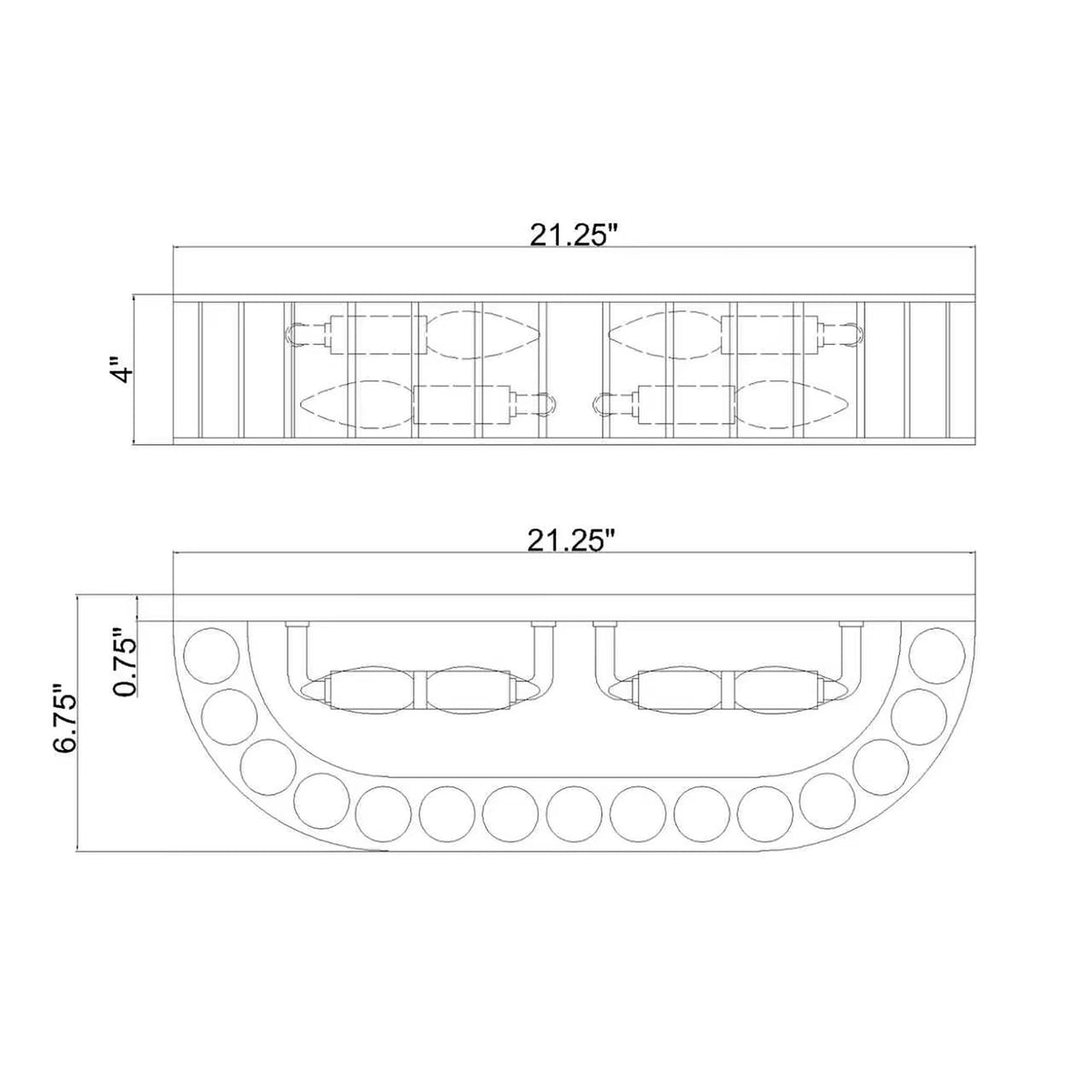 Farris 21.5'' Sconce dimensions