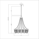 Fiona 13.75'' Flush Mount - Dimensions Diagram (FIO-A9103-GA-WH)