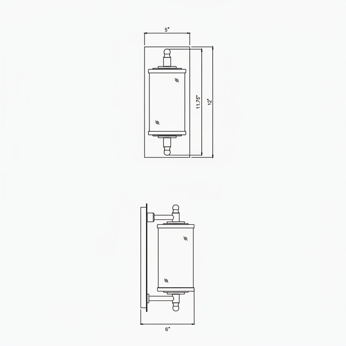 Foster 5'' LED Sconce dimensions