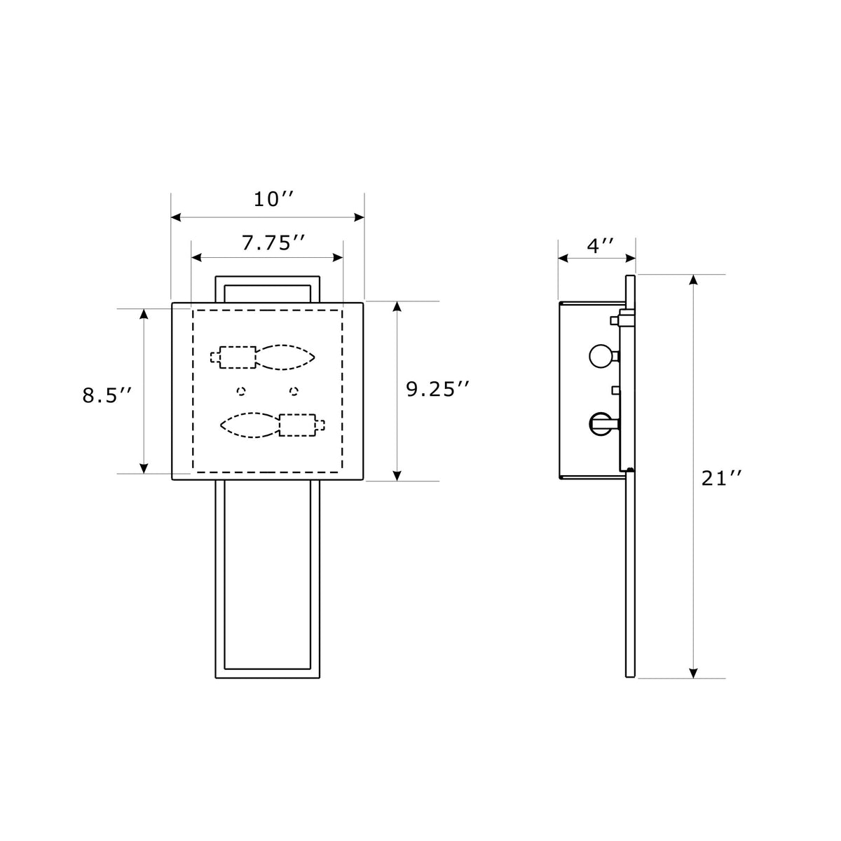 Fremont 10'' Sconce dimensions
