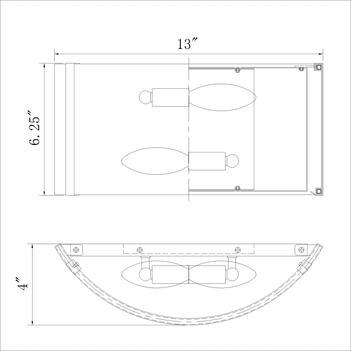 Fulton 13'' Sconce dimensions