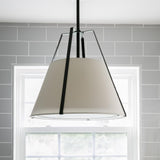 Fulton 20'' Pendant in Black - Lifestyle View (FUL-904-BK)