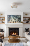 Fulton 18'' Semi Flush Mount in Antique Gold - Lifestyle View (FUL-905-GA)