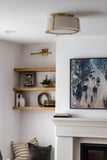 Fulton 18'' Semi Flush Mount in Antique Gold - Lifestyle View (FUL-905-GA)