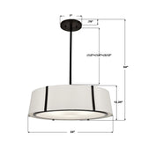 Fulton 24'' Pendant - Dimensions Diagram (FUL-907-BK)