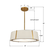 Fulton 24'' Pendant - Dimensions Diagram (FUL-907-GA)