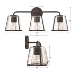 Fulton 23.25'' Bathroom Vanity - Dimensions Diagram (FUL-913-BK-CL)