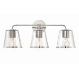 Fulton 23.25'' Bathroom Vanity in Polished Nickel - Front View (FUL-913-PN-CL)