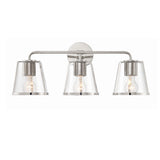 Fulton 23.25'' Bathroom Vanity in Polished Nickel - Front View (FUL-913-PN-CL)