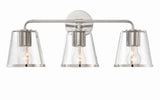 Fulton 23.25'' Bathroom Vanity in Polished Nickel - Front View (FUL-913-PN-CL)