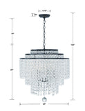Gabrielle 22'' Chandelier - Dimensions Diagram (GAB-B7305-MK)
