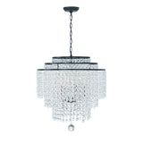 Gabrielle 22'' Chandelier in Matte Black - Front View (GAB-B7305-MK)