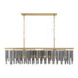 Gemma 52'' Linear Chandelier in Modern Gold - Additional View (GEM-7007-MG-SS)