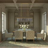Gemma 52'' Linear Chandelier in Modern Gold - Lifestyle View (GEM-7007-MG-SS)