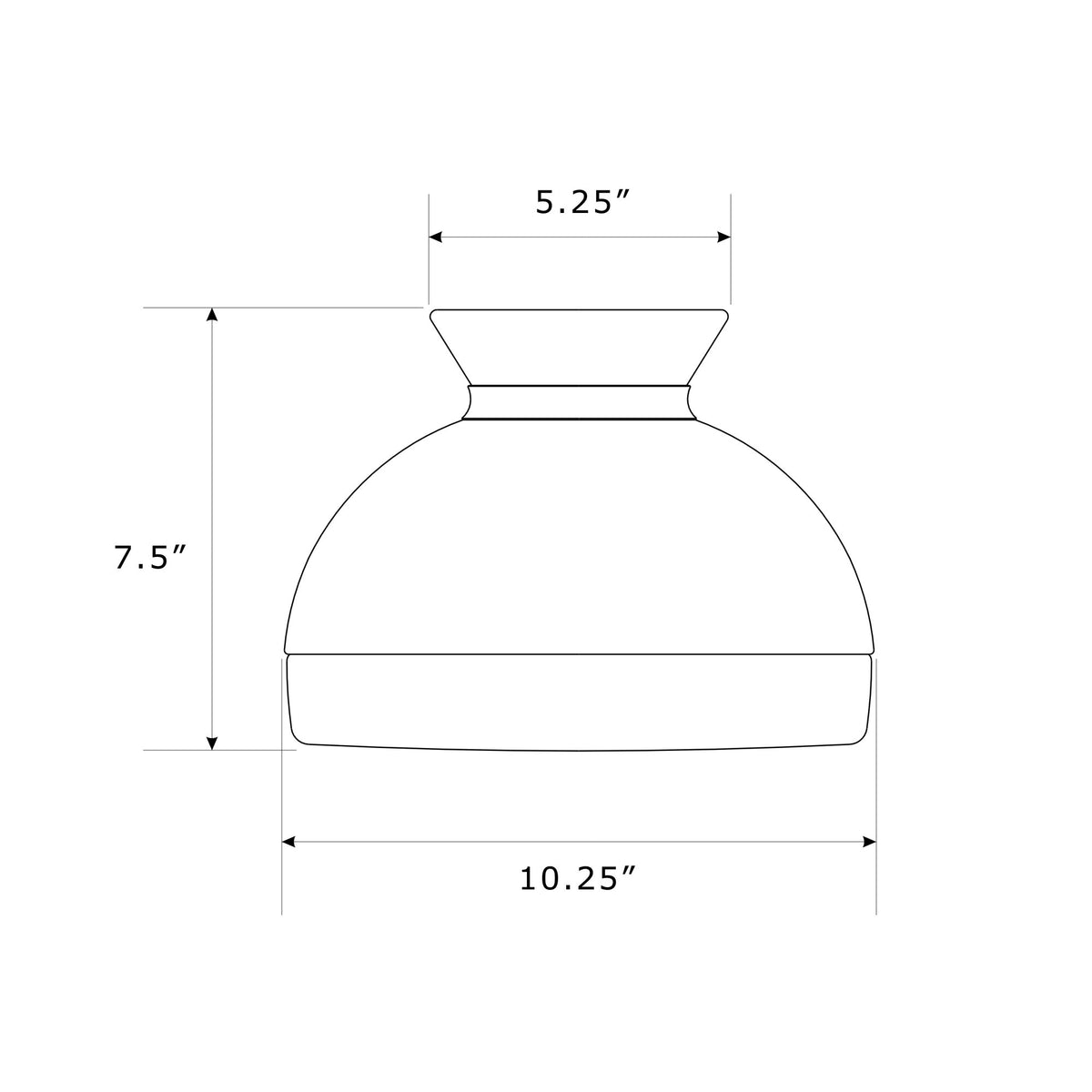 Gidget 10.25'' Flush Mount dimensions