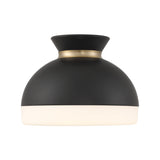 Gidget 15'' Flush Mount in Matte Black - Vibrant Gold - Additional View (GID-4003-MK-VG)