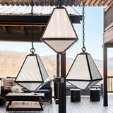 Glacier 14'' Outdoor Pendant in Black Charcoal - Lifestyle View (GLA-9705-OP-BC)