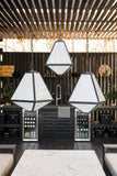 Glacier 14'' Outdoor Pendant in Black Charcoal - Lifestyle View (GLA-9705-OP-BC)