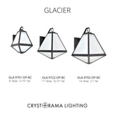 Glacier 8'' Outdoor Sconce in Black Charcoal - Collection View (GLA-9701-OP-BC)