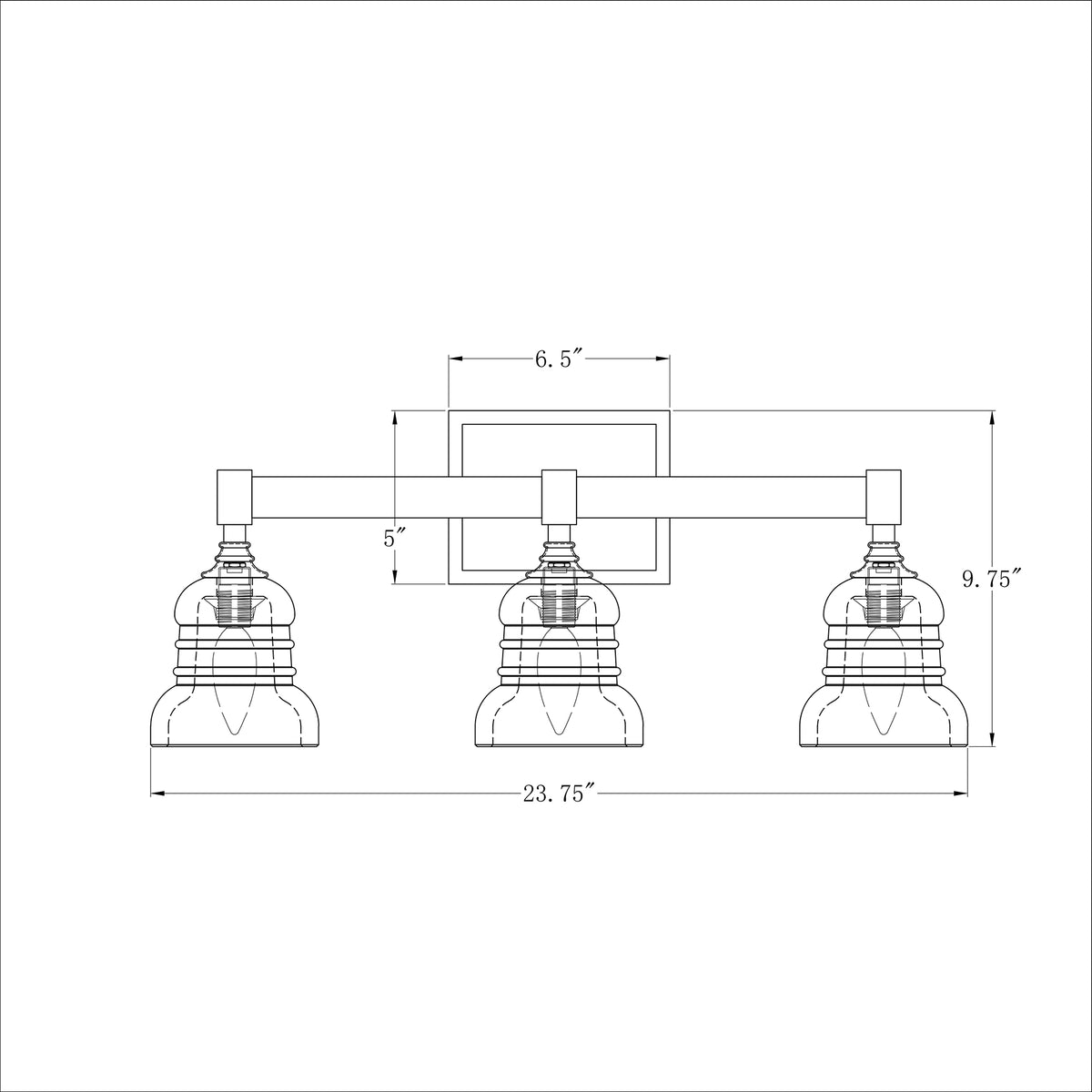 Gregory 23.75'' Bathroom Vanity dimensions