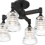 Gregory 17.25'' Semi Flush Mount in Matte Black - Additional View (GRG-1045-MK)