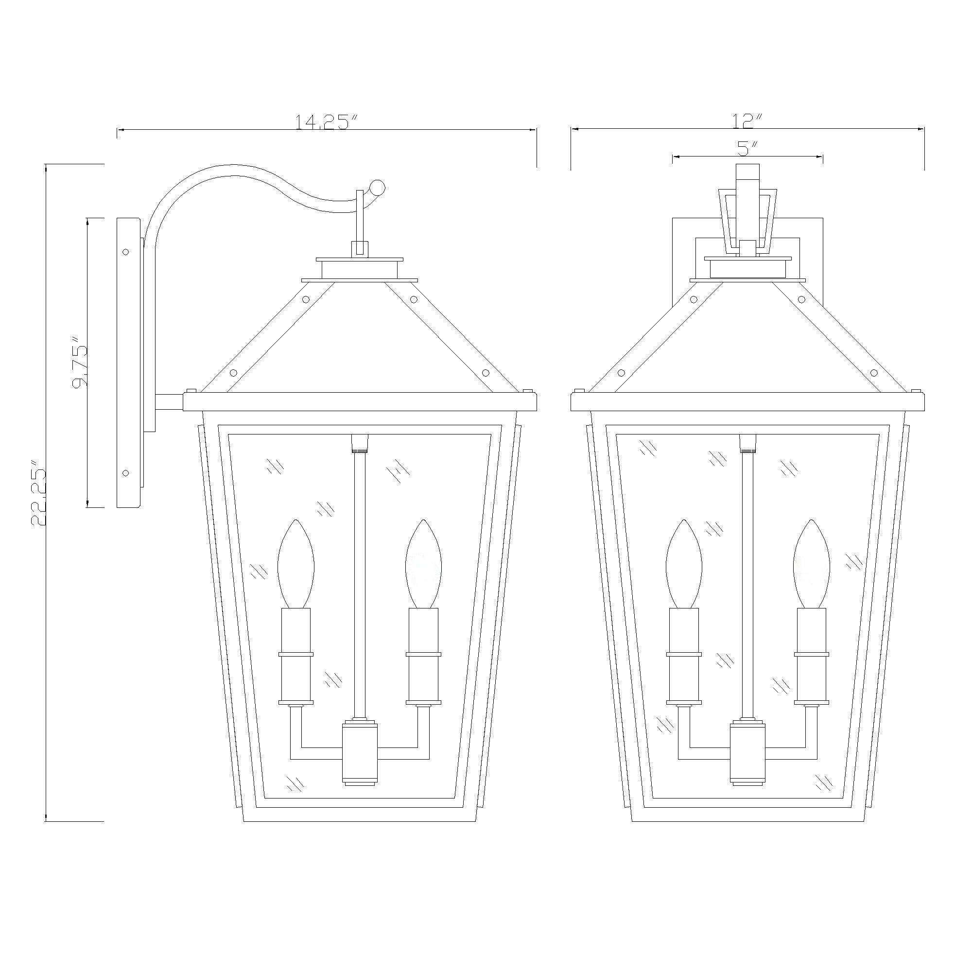 Hawkins 12'' Outdoor Sconce | Crystorama Lighting