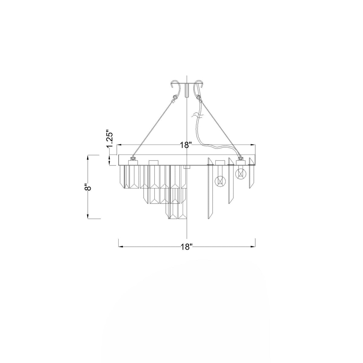 Hayes 18'' Flush Mount dimensions